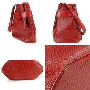 Louis Vuitton Paul Leather Epi Shoulder Red de Sac Castilian Bag